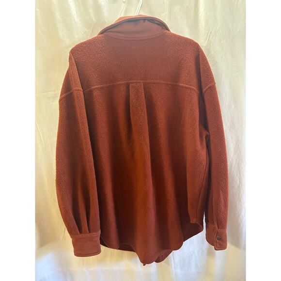 Fornia Rust Fleece Shacket – Size M (P2P 24”) - Picture 4 of 7
